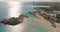 Aerial view Ayia Napa Cyprus. Beautiful sandy beaches, rocky coast