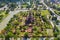 Aerial view of Ayutthaya Historical Park and old temple in Aytthaya.