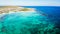 Aerial view of Baby Beach in Aruba island, Antilles, Caribbean Sea