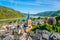 Aerial view of Bacharach from Postenturm, Germany