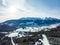 Aerial view of Bachledova dolina in the village of Zdiar in Slovakia