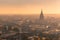 Aerial view backlit of Old Town, Riga, Latvia