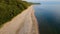 Aerial view of Baltic sea beach in Wladyslawowo, Poland