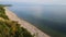 Aerial view of Baltic sea beach in Wladyslawowo, Poland