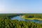 Aerial view of Bamahenge in Elberta, Alabama