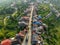 Aerial view of Bandipur from Thani mai temple hill. Nepal.