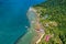 Aerial view of Bang Bao Cliff in koh Chang, Trat, Thailand