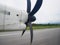 Aerial view of bangkok city from airbus twin propeller flying