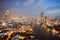 Aerial view of Bangkok Skyline