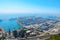 Aerial view of the Barcelona port, in Spain