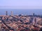 Aerial view of BArcelona with the Sagrada Familia