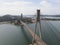 Aerial view of Barelang Bridge, a landmark and iconic bridge in Batam, Indonesia