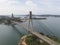 Aerial view of Barelang Bridge, a landmark and iconic bridge in Batam, Indonesia