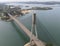 Aerial view of Barelang Bridge, a landmark and iconic bridge in Batam, Indonesia