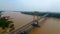 Aerial View of Barito Bridge in South Borneo