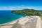 Aerial view of Barleycove beach in west cork Ireland