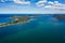 Aerial view of Barrenjoey Head and Palm Beach