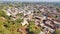 Aerial view of Barsana town