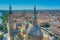 Aerial view of the basilica de nuestra senora de pilar in Zarago