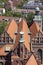 Aerial view of Basilica of St. Bridget, the famous Solidarity Church, Gdansk, Poland