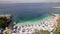 Aerial view of Bataria beach, Kassiopi, Corfu, Greece