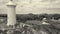 Aerial view of Bathurst Lighthouse in Rottnest Island, Australia