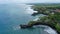 Aerial view from Batu Bolong temple in Lombok. Batu Bolong temple locates near the beach, in the same road which bring