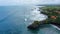 Aerial view from Batu Bolong temple in Lombok. Batu Bolong temple locates near the beach, in the same road which bring