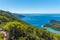 Aerial view of a bay at Soline village in Mljet national park in Croatia