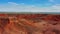 Aerial view of Bayanzag flaming cliffs in Mongolia