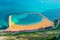 aerial view of a beach and adjacent residential houses in gibraltar...IMAGE