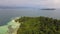 Aerial View of The Beach Area of Islands Along Kota Kinabalu, Borneo Malaysia