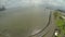 Aerial view of a beach in a coast.