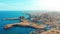 Aerial view of beach and coast, Costa blanca coast,