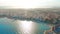 Aerial view of beach and coast, Costa blanca coast, sunset