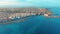 Aerial view of beach and coast, Costa blanca coast, sunset