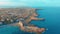 Aerial view of beach and coast, Costa blanca coast, sunset