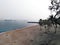 Aerial view of beach at East Coast Park