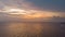 Aerial view of beach during golden hour in Sekinchan, Selangor, Malaysia.