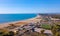 Aerial view of the beach near Catania