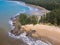 Aerial view of beach at Phra Thong Island