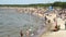 Aerial view of the beach and sea shore in Palanga, Lithuania.