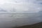 Aerial view of the beach at Seabrook, Washington in June 2023