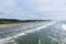 Aerial view of the beach at Seabrook, Washington in June 2023