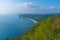 Aerial view of beaches at Sirolo in Italy