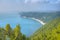 Aerial view of beaches at Sirolo in Italy