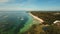 Aerial view beautiful Alona beach on a tropical island Bohol. Philippines.