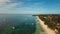 Aerial view beautiful Alona beach on a tropical island Bohol. Philippines.