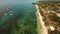 Aerial view beautiful Alona beach on a tropical island Bohol. Philippines.