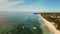 Aerial view beautiful Alona beach on a tropical island Bohol. Philippines.